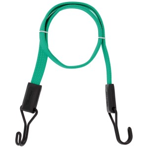 Tendeur de bagage Master Lock, 80 cm, vert, avec crochets pour sécuriser les bagages et les charges.