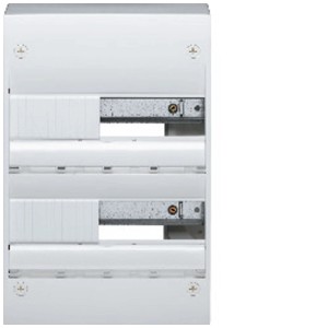 Coffret de distribution Hager gamma APV blanc avec 26 modules pour montage en saillie.