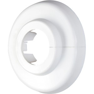 Rosace à charnière blanche (3/8) pour tuyaux de chauffage, lot de 4 pièces.