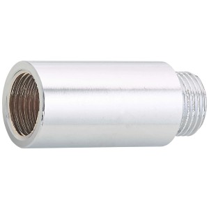 Prolunga rubinetto in ottone cromato, 50 mm, per raccordi filettati.