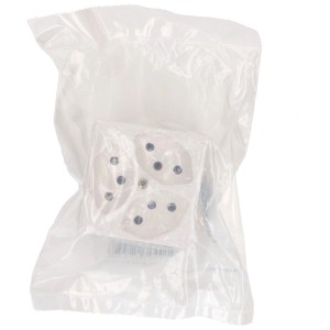 Prise Hager Kallysto, insert 3 x T13 avec plaque frontale, blanc, emballé sous film.