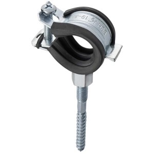 Collare di fissaggio isolato Mateu®, zincato, 1/2 pollice, set da 2 per riscaldamento e idraulica.
