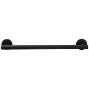 Wenko Bosio portasciugamani, larghezza 40 cm, in acciaio inox nero opaco.