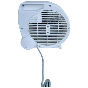 Termoventilatore bianco Superwind (1000-1800 W) visto da dietro, con cavo e griglia di ventilazione.
