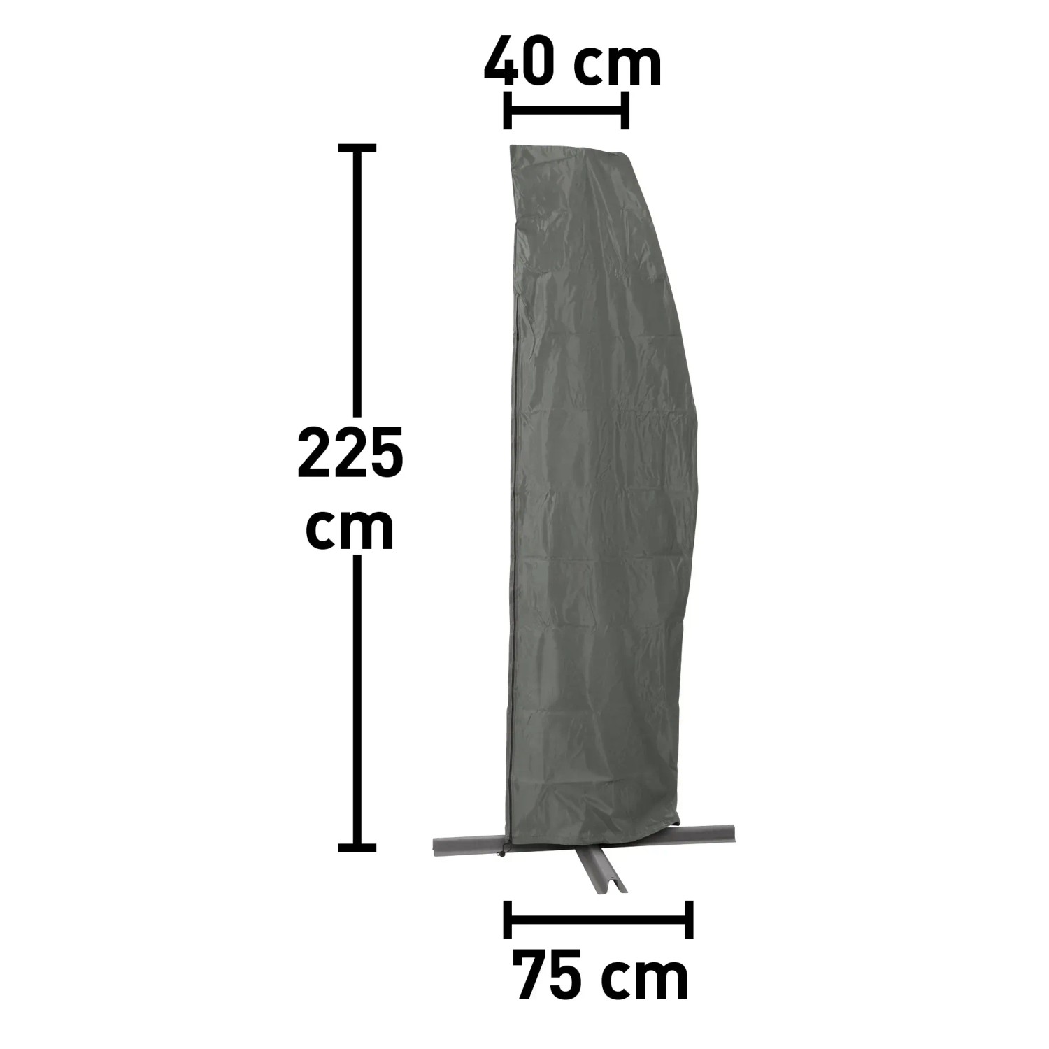 Schutzhülle für grosse Ampelschirme mit Reissverschluss (HxBxT) 225 x