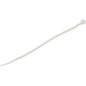 Serre-câble blanc OBI, 150x3,5 mm, pour regrouper et fixer les câbles.
