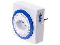 Steckerschaltuhr 24 h analog Weiss