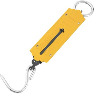 Bilancia a molla tascabile LUX gialla fino a 25 kg per misurazioni precise da OBI.