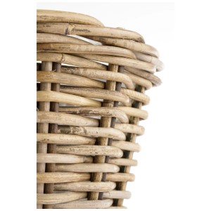 Dettaglio: Cesto rotondo grigio in rattan Mica Decorations Marcia, Ø 29 cm.
