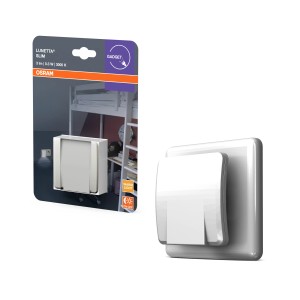 Osram LED Night Light Lunetta Slim, 0.3W, bianco caldo, con sensore giorno/notte. Ideale come luce di orientamento.