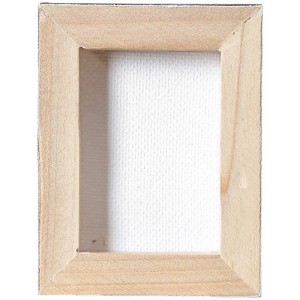 Kleiner Keilrahmen Classic 8x6 cm mit weißer Leinwand, ideal für Öl- und Acrylmalerei.