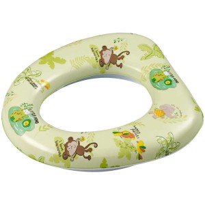 Siège de toilette enfant Diaqua Baby-Soft coloré avec motifs animaux.