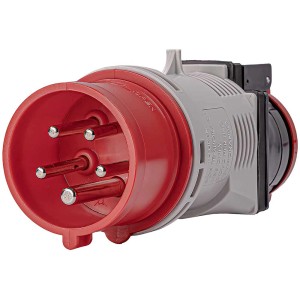 Adattatore industriale Steffen CEE16/5 a T25, IP44/IP55, antracite-grigio-rosso.