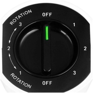 Gros plan du sélecteur de vitesse du ventilateur colonne.