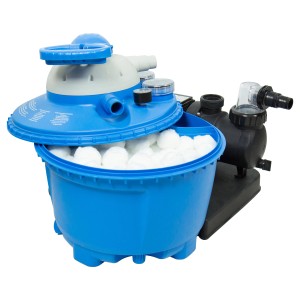 Steinbach Pool Filter Balls 700g dans filtre à sable, billes filtrantes bleues pour eau propre.