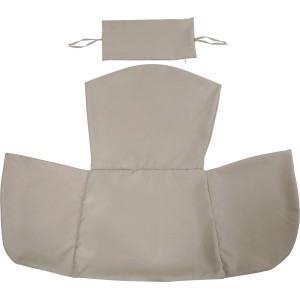 Set di rivestimenti per cuscini per sedia sospesa Shorea Wicker naturale, composto da rivestimento per cuscino per collo e seduta.