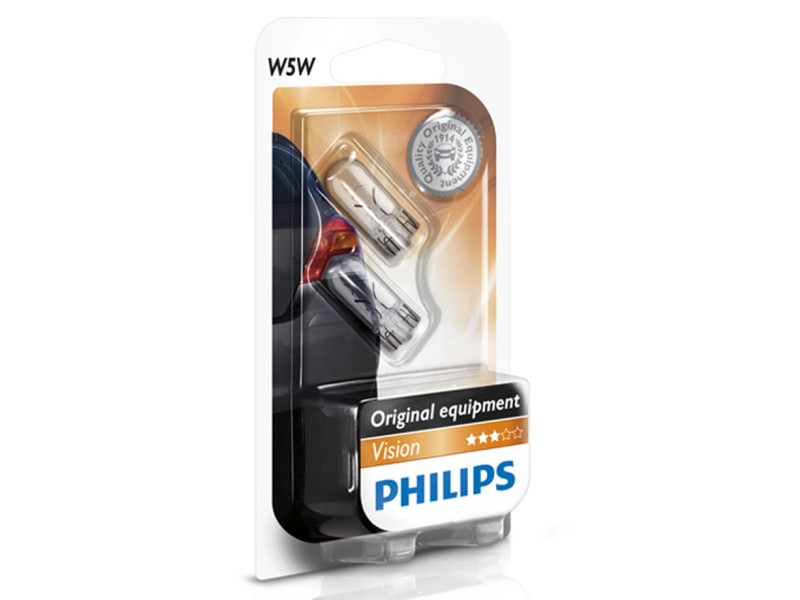 Philips Vision Lampe à culot en verre W5W / 12 V