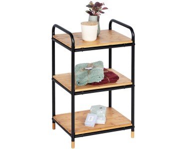 Excelsa Eco Living Scaffale 3 Ripiani In Bambù, 35x33x55 Cm, Portaoggetti Per Cucina E Bagno