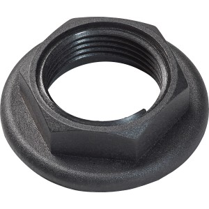 Controdado nero in plastica da 19 mm (3/4) per rubinetti.
