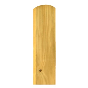 Latte de clôture en échalas, 80 cm, imprégnée verte, rabotée lisse et arrondie sur le dessus.
