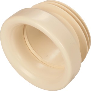 Raccord WC blanc, Ø 90 mm, en plastique, pour une connexion étanche des toilettes.