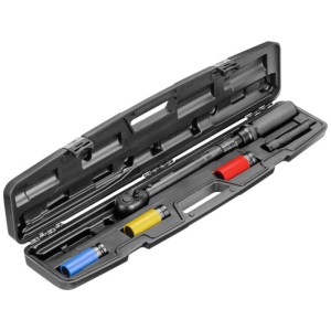 Clé dynamométrique Technocraft Black Edition, set de 5 pièces dans une mallette avec rallonge et douilles à choc.