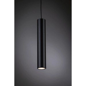 Suspension Paulmann Urail Catalejo, noir mat, pour systèmes de rails. Luminaire suspendu élégant.