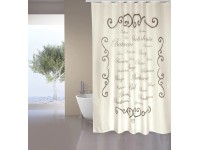 MSV Textil Duschvorhang Paris Nature 180 x 200 cm