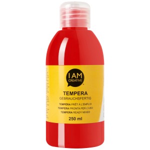 Peinture tempera rouge I Am Creative, 250 ml, prête à l'emploi.