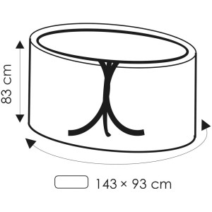 Copertura trasparente per tavoli in tessuto PE (143x93x83cm), impermeabile e resistente ai raggi UV.