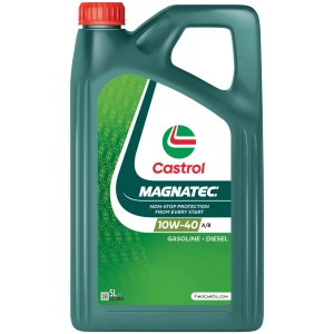 Olio motore Castrol Magnatec 10W-40 A/B in tanica da 5L per motori benzina e diesel.