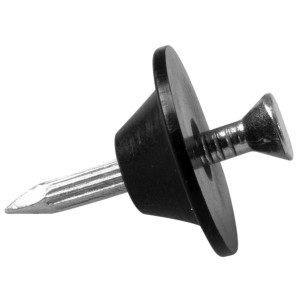 Clou de fixation Windhager pour film alvéolaire de potager surélevé, gros plan.