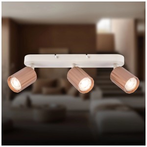 Briloner Skaft faretto, 3 luci, color moka. Spot orientabili per illuminazione flessibile.