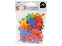 I am Creative Moosgummi-Sticker Sterne Schaumstoff Bunt 216 Stk.
