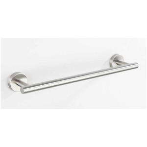 Wenko Bosio portasciugamani, 40 cm, acciaio inox opaco, per montaggio a parete in bagno.