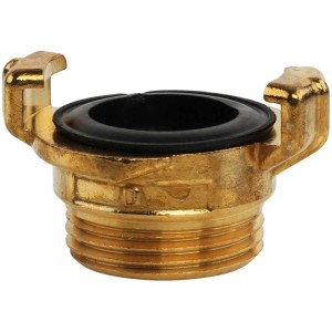 Raccord rapide Gartec en laiton avec filetage mâle 1" pour systèmes d'eau froide.