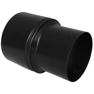 Raccord de tuyau de poêle à granulés en acier inoxydable noir, Ø 80 mm pour poêles à granulés.