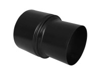 Pelletofenrohr Verbindungsstück Edelstahl Schwarz Ø 80 mm