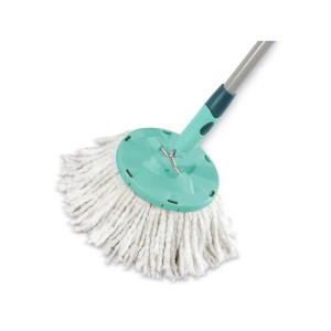 Tête de rechange Leifheit Clean Twist Mop Microfibre pour appareils de nettoyage, tête de balai à franges blanche.