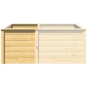 Weka Set aggiuntivo modulare per aiuola rialzata, 69x69x71 cm, legno, smaltato rosso. Estensione per modulo base.