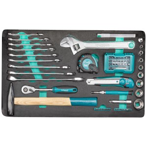 Technocraft Valigetta attrezzi Mechanic Premium, 116 pezzi, con martello, chiave inglese, taglierino e molto altro.