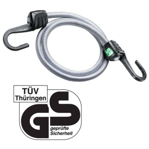 Tendeur de bagages Master Lock SteelCor, 80cm, capacité de charge jusqu'à 75kg, avec crochets en acier pour voyage et transport.