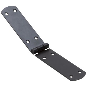 Cerniera francese nera in acciaio, 205x45 mm, per collegamenti mobili.