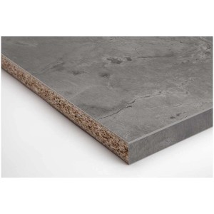 Piano di lavoro Atlantic Stone Graphite, 3,8x63,5x410cm, con moderno effetto pietra.