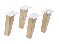 Fackelmann Holzfüsse Set Finn Eiche massiv 4 Stk.