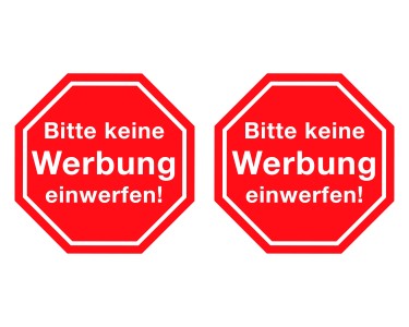 Sticker Keine Werbung - pixapo GmbH Unsere Schatzkiste ist ihr Shop