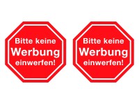 Sticker Bitte keine Werbung 2er-Set