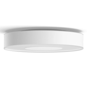 Weiße Philips Hue Infuse M Deckenleuchte mit Farbwechsel und 2.350 Lumen.
