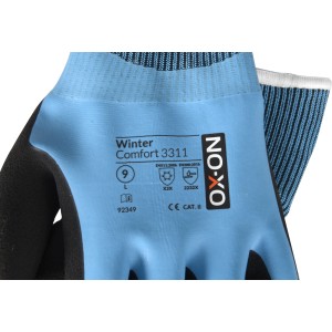 OX-ON Winterhandschuh Comfort 3311, Gr. 08, schwarz-blau. Arbeitskleidung für kalte Tage.