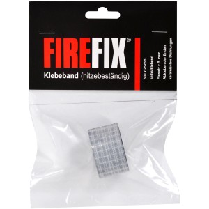 Ruban adhésif résistant à la chaleur Firefix, noir, 30cm. Accessoire pour poêles et cheminées.